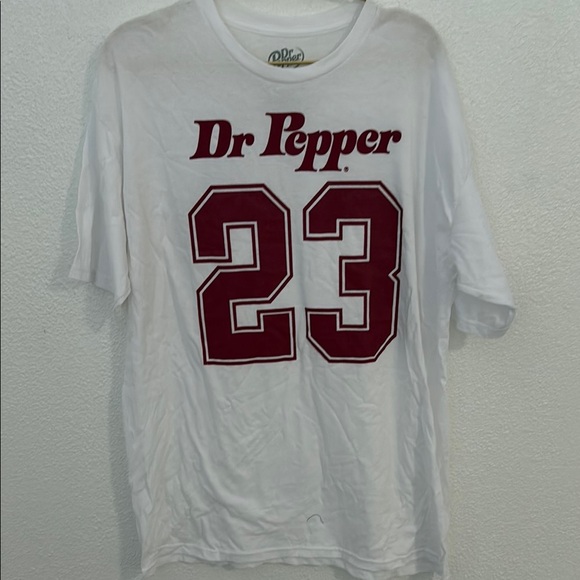 NEW-Mens Dr Pepper White Graphic T-Shirt-size XL - Picture 1 of 4